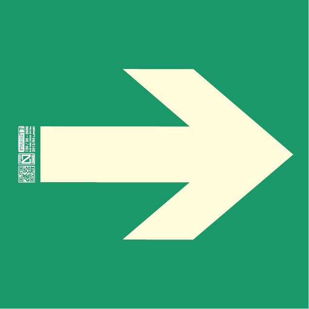 Señal emergencia FLECHA DIRECCIONAL 90º
