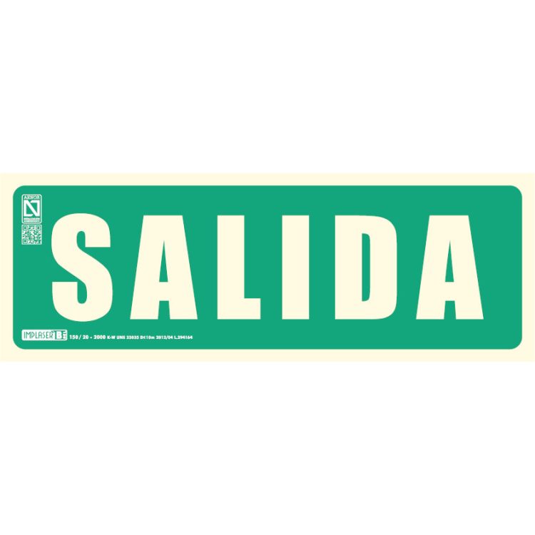 Señal emergencia SALIDA