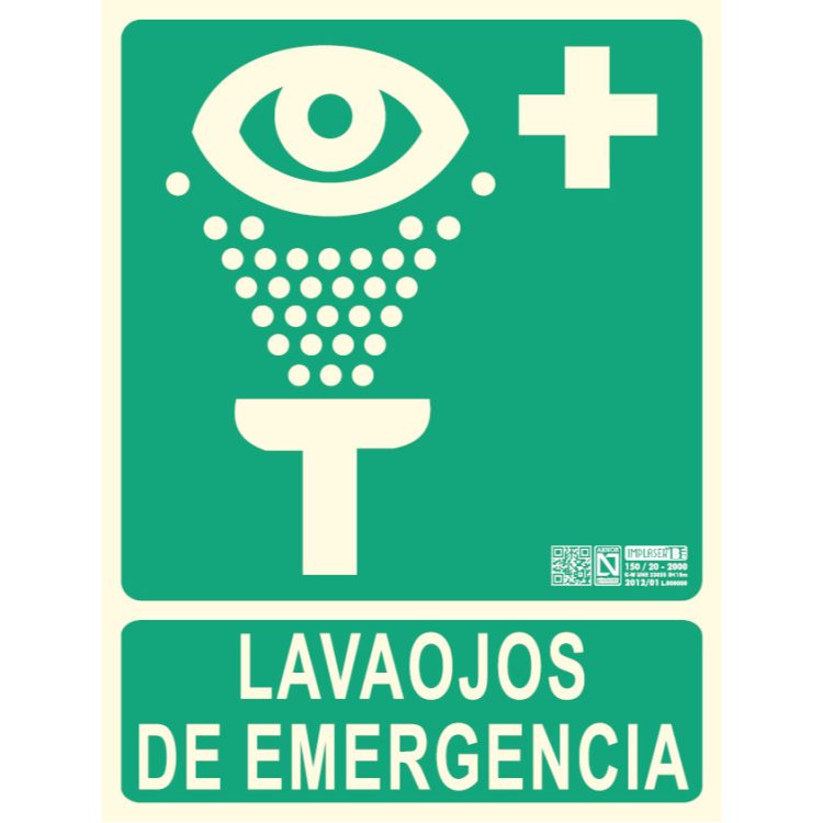 Señal evacuación LAVAOJOS DE EMERGENCIA