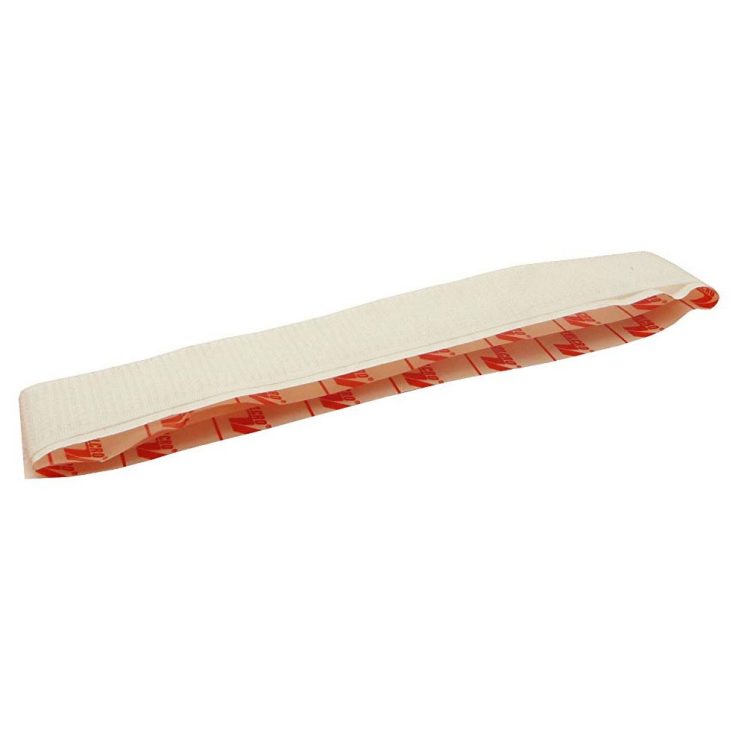Cinta adhesiva velcro + adherente color blanco 20x500mm