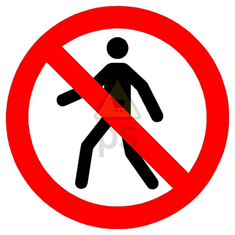 Señal prohibición "NO CRUZAR"