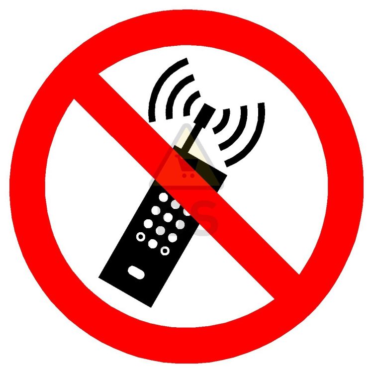 Señal prohibición "PROHIBIDO EL USO DE TELÉFONOS MÓVILES"