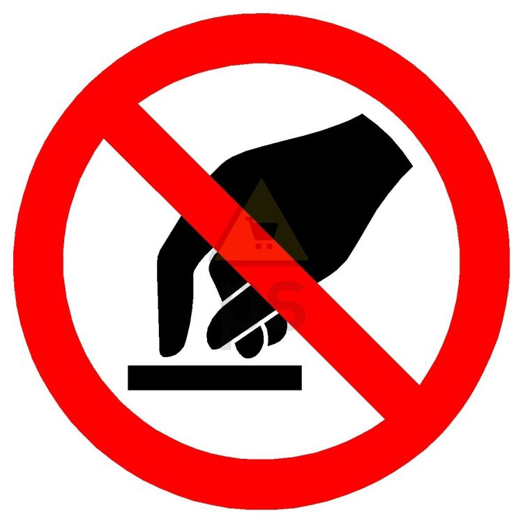 Señal prohibición "NO TOCAR"