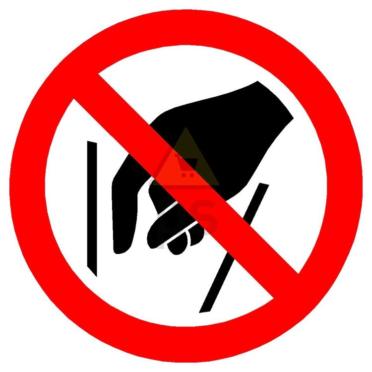 Señal prohibición "NO INTRODUCIR LAS MANOS"