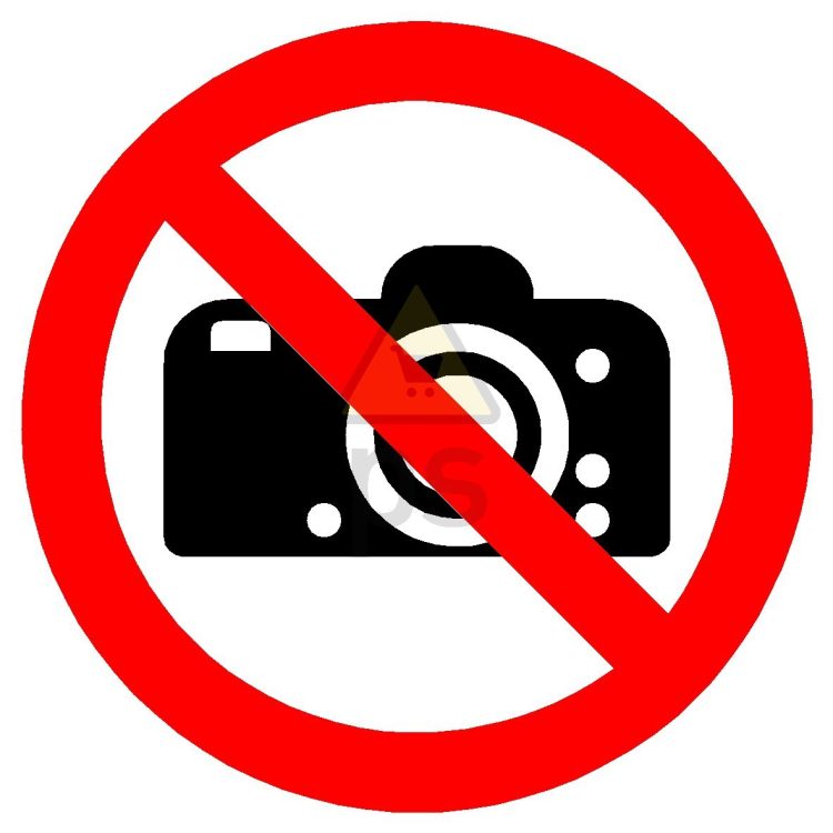 Señal prohibición "PROHIBIDO FOTOGRAFIAR"