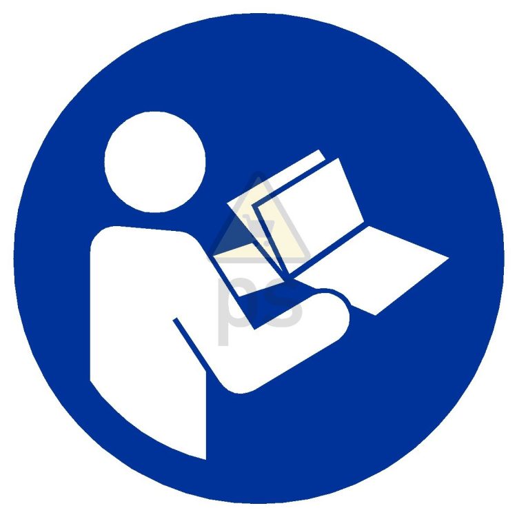 Señal obligación "OBLIGATORIO LEER LAS INSTRUCCIONES"