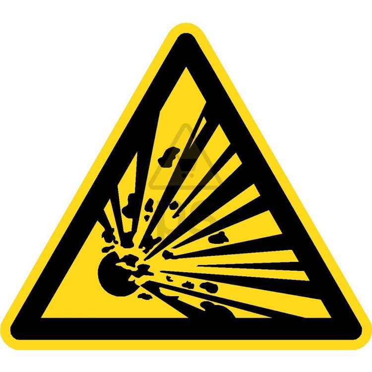 Señal advertencia "RIESGO DE EXPLOSIÓN"