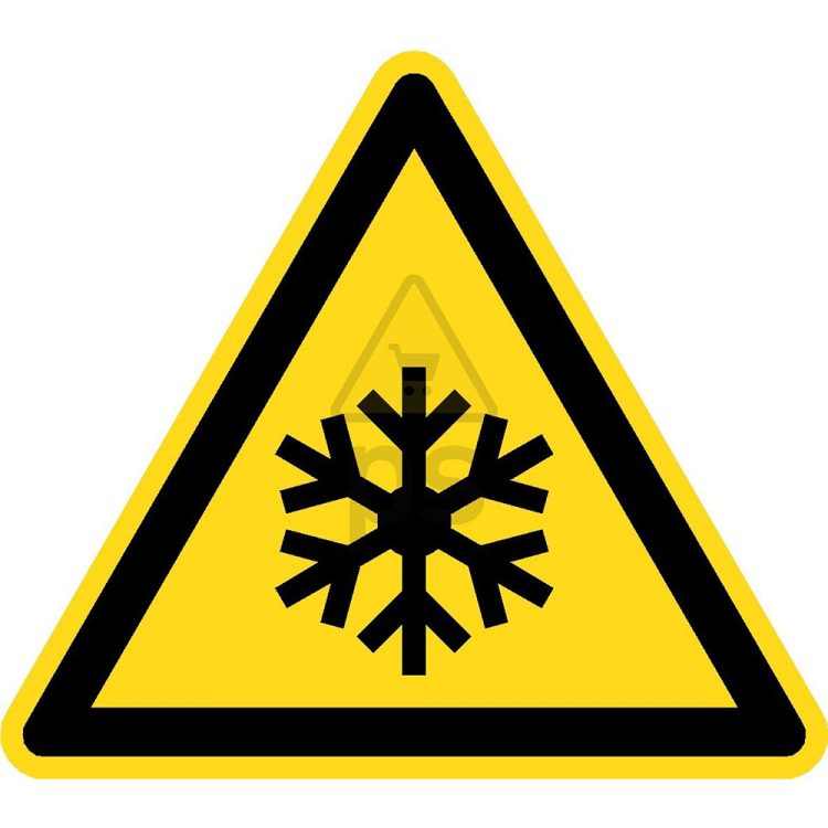 Señal advertencia "BAJA TEMPERATURA"