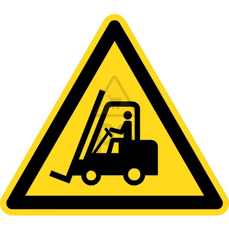 Señal advertencia "¡PRECAUCIÓN! PASO DE CARRETILLAS"