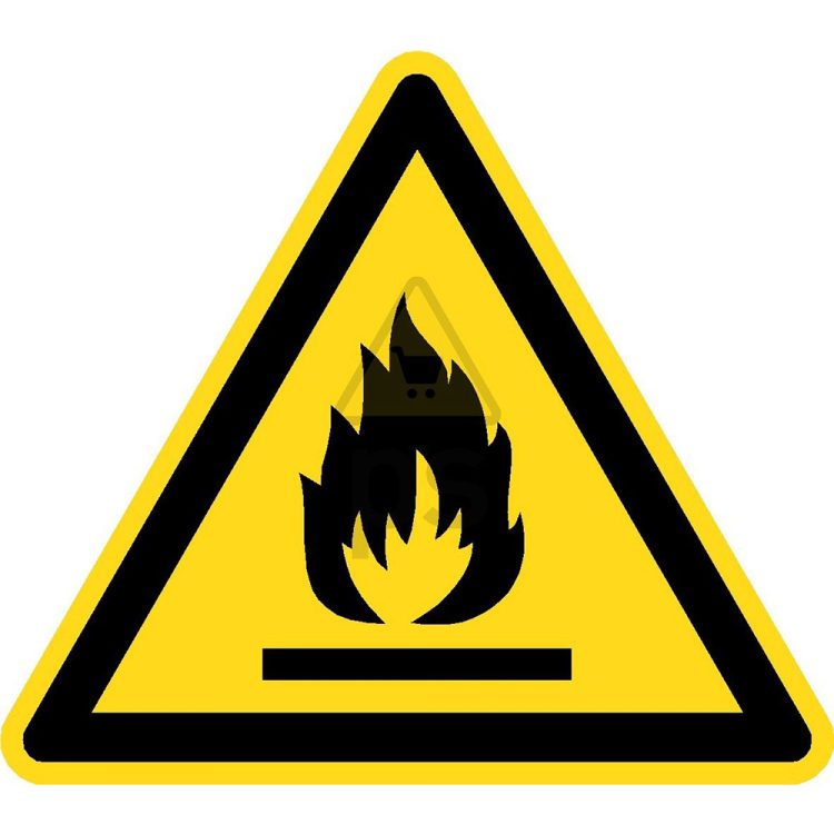 Señal advertencia "MATERIALES INFLAMABLES"