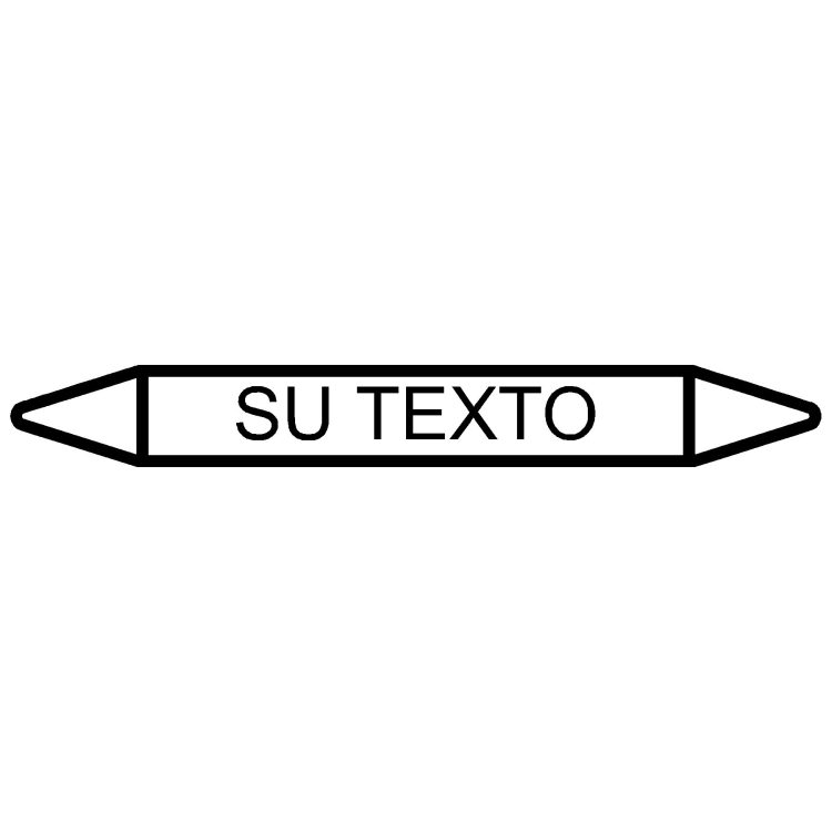 Etiqueta Flecha Blanca para Marcado Tuberías
