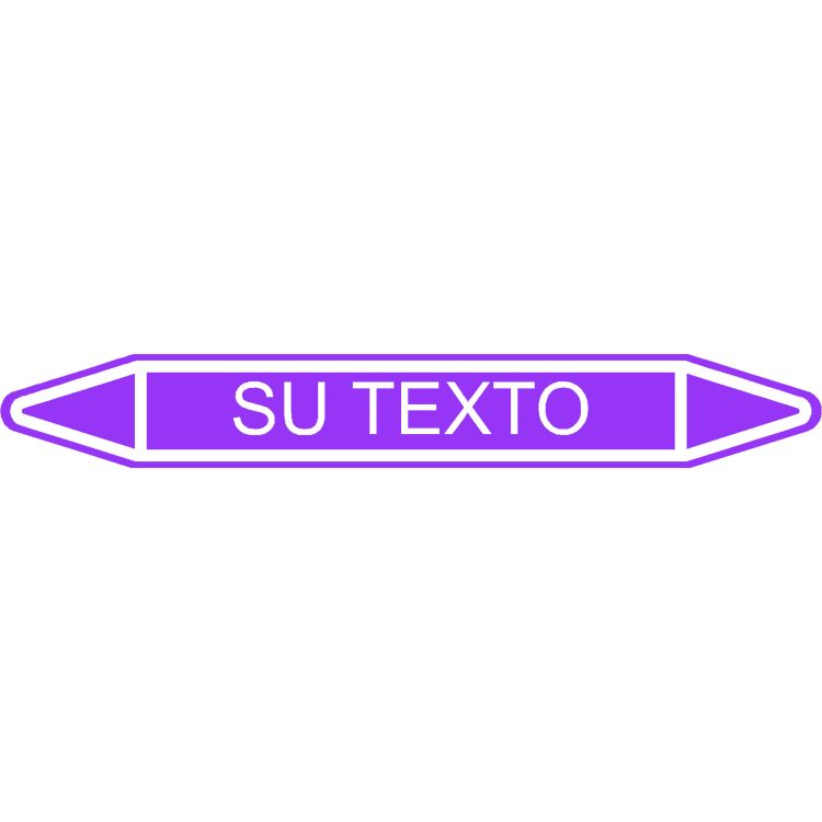 Etiqueta Flecha Violeta para Marcado Tuberías (Álcali)