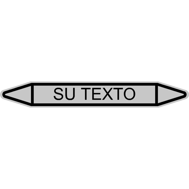 Etiqueta Flecha Gris para Marcado Tuberías (Aire C.)