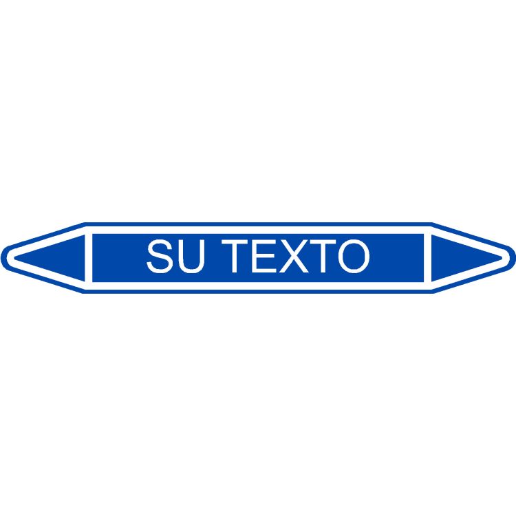 Etiqueta Flecha Azul para Marcado Tuberías (Oxígeno)