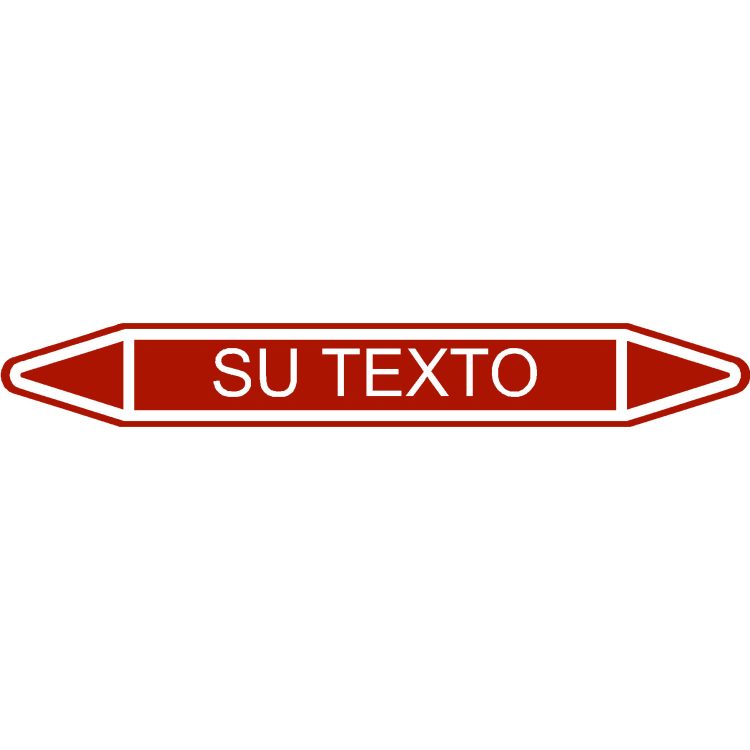 Etiqueta Flecha Marrón para Marcado Tuberías (Líquido)