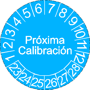 Etiqueta azul D.20mm próxima revisión 24-29 (50u.)